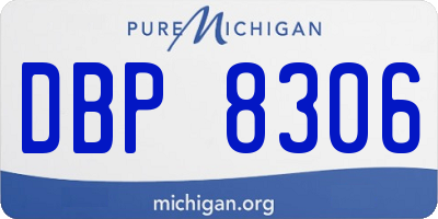 MI license plate DBP8306
