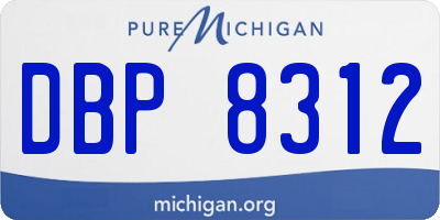 MI license plate DBP8312