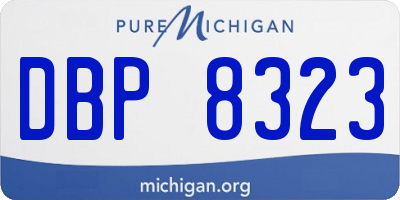MI license plate DBP8323