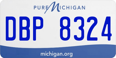 MI license plate DBP8324