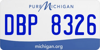 MI license plate DBP8326
