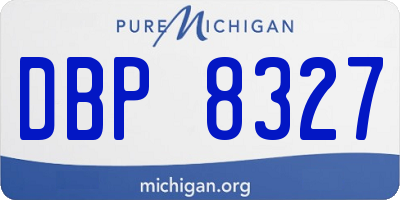 MI license plate DBP8327