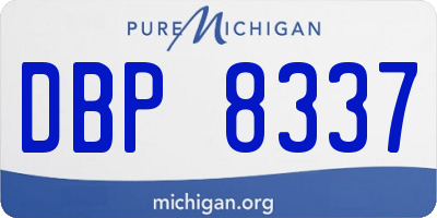 MI license plate DBP8337
