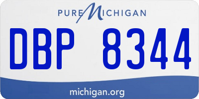 MI license plate DBP8344