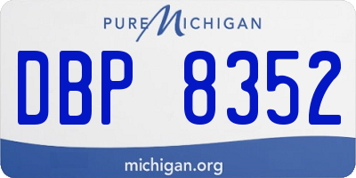 MI license plate DBP8352