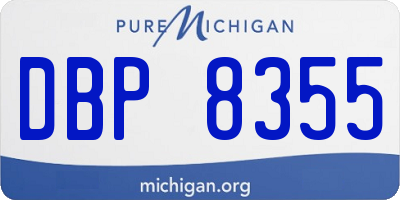 MI license plate DBP8355