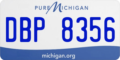 MI license plate DBP8356