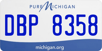 MI license plate DBP8358