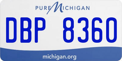 MI license plate DBP8360