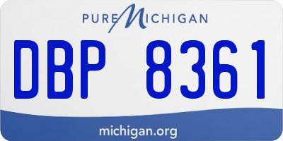 MI license plate DBP8361