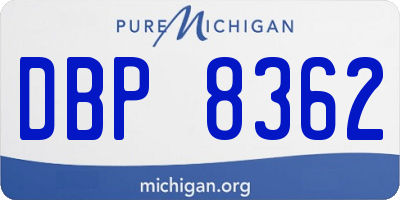 MI license plate DBP8362