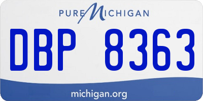 MI license plate DBP8363