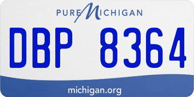 MI license plate DBP8364