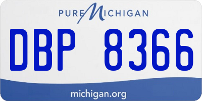 MI license plate DBP8366