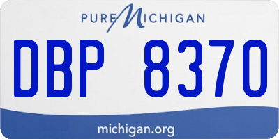 MI license plate DBP8370