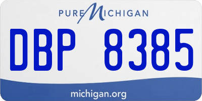 MI license plate DBP8385