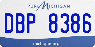 MI license plate DBP8386