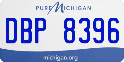 MI license plate DBP8396