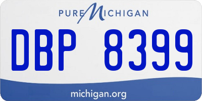 MI license plate DBP8399