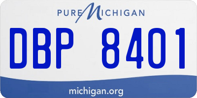 MI license plate DBP8401