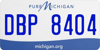 MI license plate DBP8404