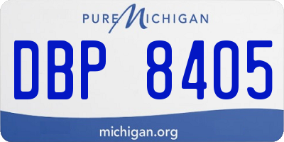 MI license plate DBP8405