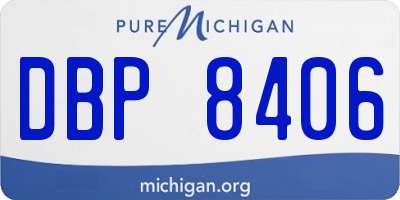 MI license plate DBP8406