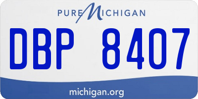 MI license plate DBP8407