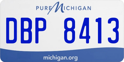 MI license plate DBP8413