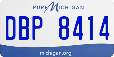 MI license plate DBP8414