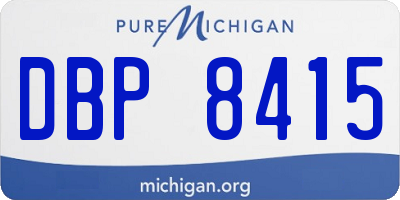 MI license plate DBP8415