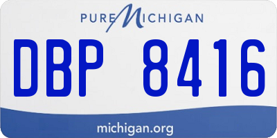 MI license plate DBP8416