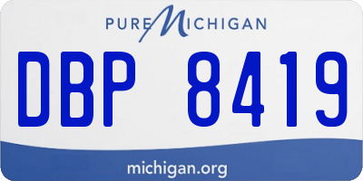 MI license plate DBP8419