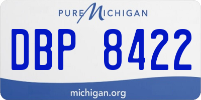 MI license plate DBP8422