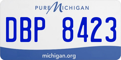 MI license plate DBP8423
