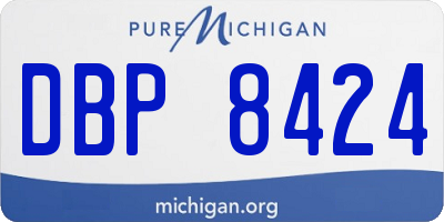 MI license plate DBP8424