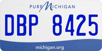 MI license plate DBP8425