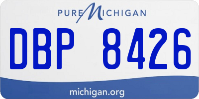 MI license plate DBP8426