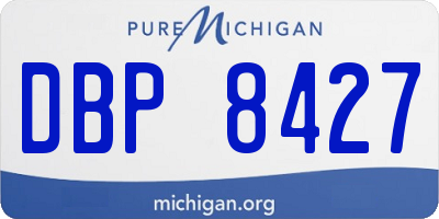 MI license plate DBP8427
