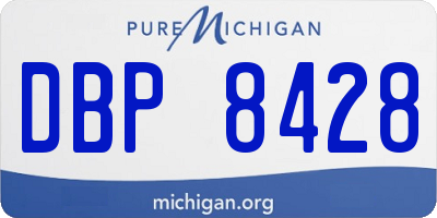 MI license plate DBP8428