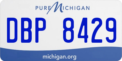 MI license plate DBP8429