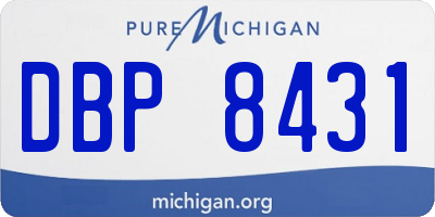 MI license plate DBP8431