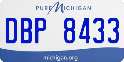 MI license plate DBP8433