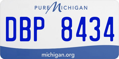 MI license plate DBP8434