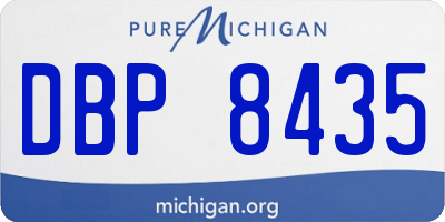 MI license plate DBP8435