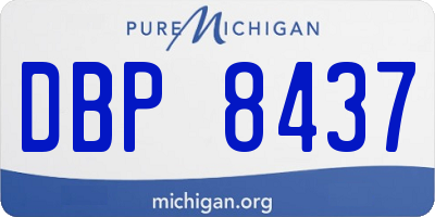 MI license plate DBP8437