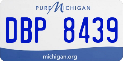 MI license plate DBP8439