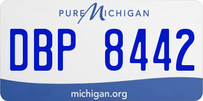 MI license plate DBP8442