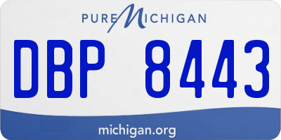 MI license plate DBP8443