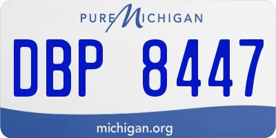 MI license plate DBP8447